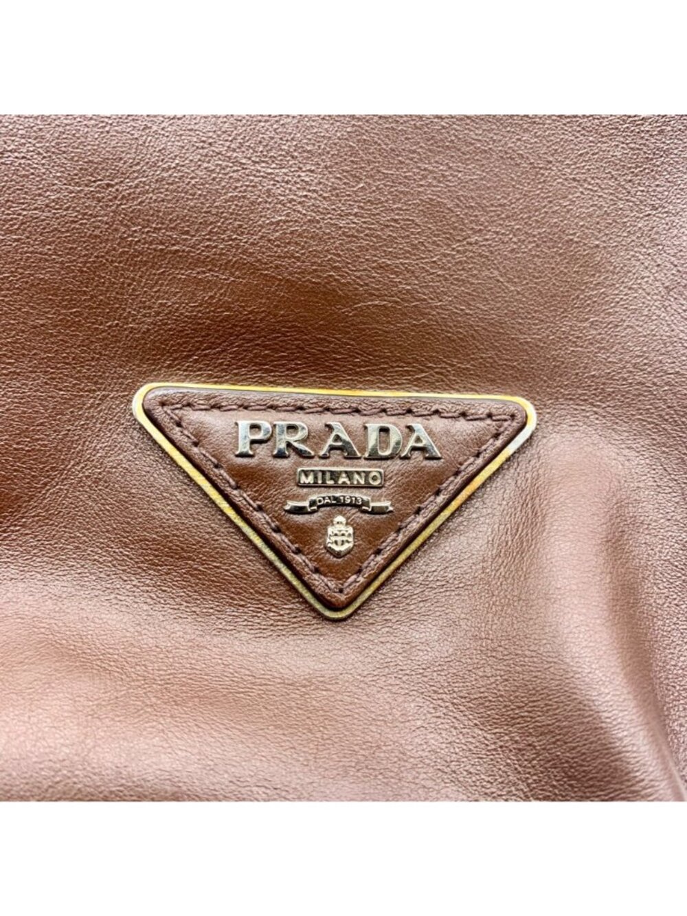 Prada Brown Cervo Leather Hobo Bag - Picture 13 of 16